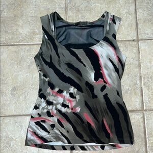 Picadilly Fashion black and taupe tank top